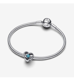Le Charm Pandora moments, Cœur Entrelacé et Pierres en argent 925/1000, 793744C01