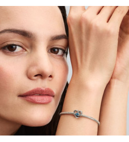 Le Charm Pandora moments, Cœur Entrelacé et Pierres en argent 925/1000, 793744C01