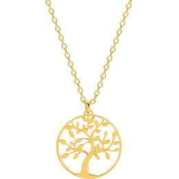 Collier plaqué or, motif arbre de vie by Stauffer