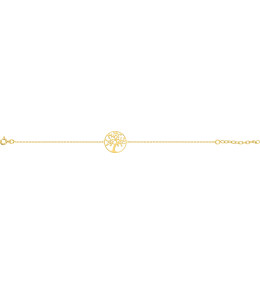 Le Bracelet plaqué or, motif arbre de vie by Stauffer