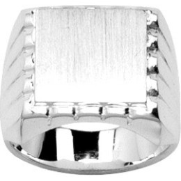 Chevalière argent 925/1000 forme carré, by Stauffer