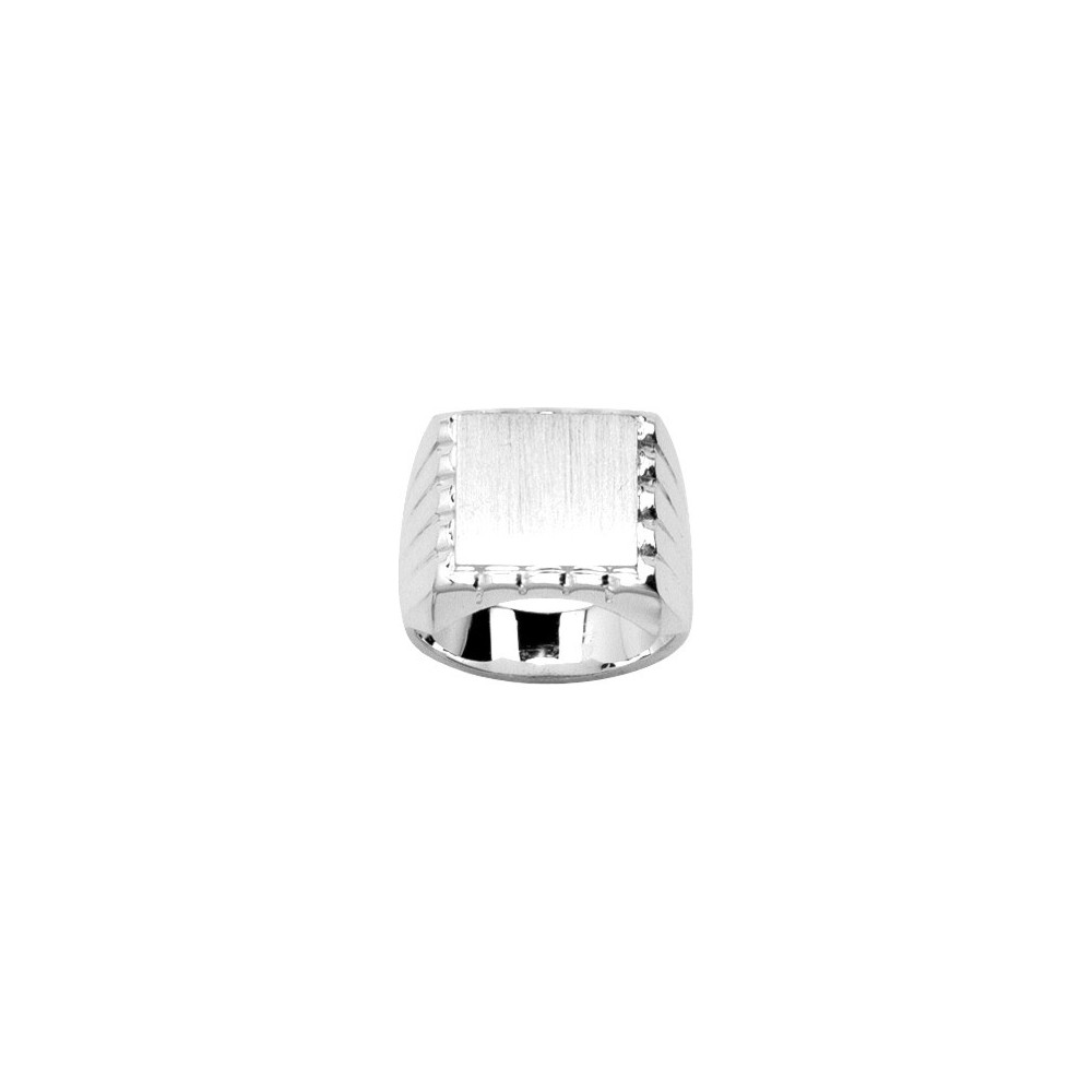Chevalière argent 925/1000 forme carré, by Stauffer