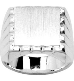 Chevalière argent 925/1000 forme carré, by Stauffer