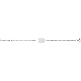 La Gourmette bébé argent 925/1000, mailles forçat rondes by Stauffer