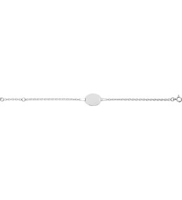 La Gourmette bébé argent 925/1000, mailles forçat rondes by Stauffer