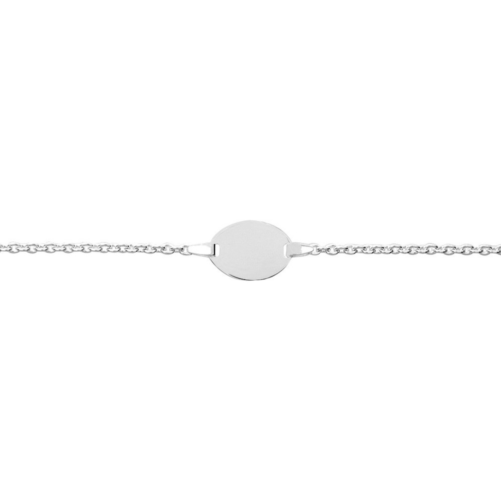 Gourmette bébé argent 925/1000, mailles forçat rondes by Stauffer