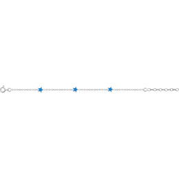 Le Bracelet argent 925/1000, motif étoiles by Stauffer