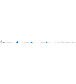 Le Bracelet argent 925/1000, motif étoiles by Stauffer