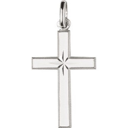 Pendentif croix ciselée argent 925/1000 by Stauffer