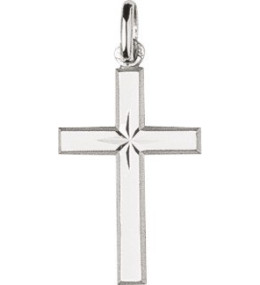 Pendentif croix ciselée argent 925/1000 by Stauffer