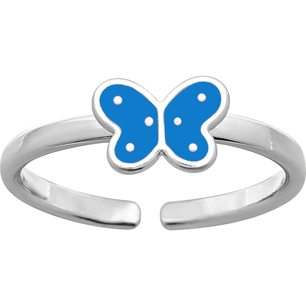 Bague argent 925/1000 ouverte, motif papillon by Stauffer