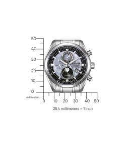 La Montre Homme Citizen TSUKI-YOMI, radio controlée, Super-Titane Eco-drive, BY1010-81H