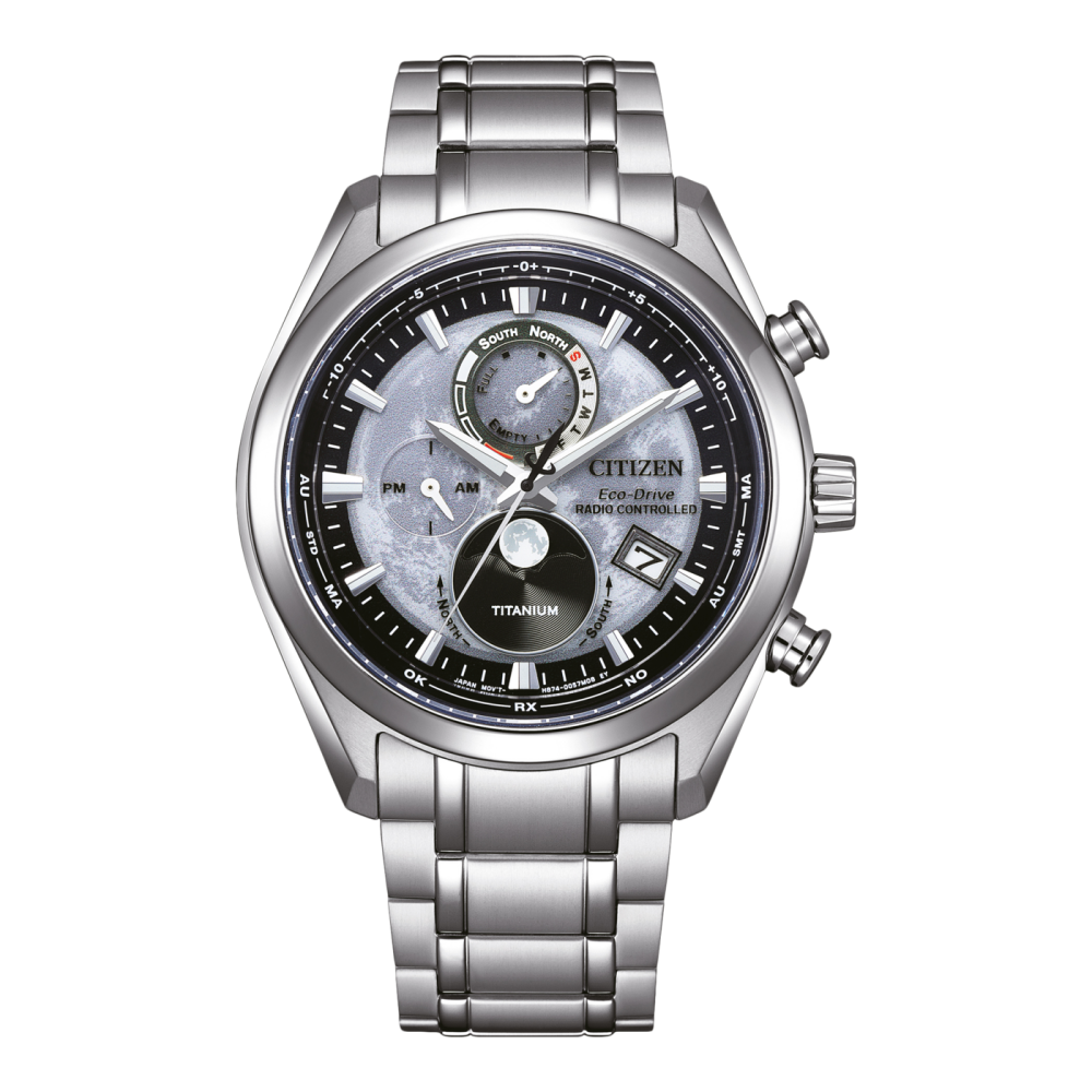 La Montre Homme Citizen TSUKI-YOMI, radio controlée, Super-Titane Eco-drive, BY1010-81H
