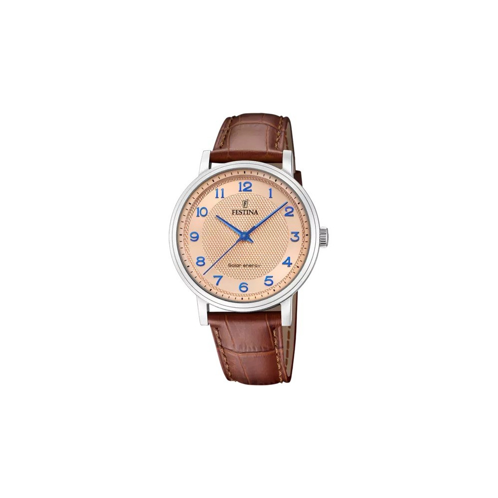 La Montre homme FESTINA, Solar energy, acier et cuir, 20660/2