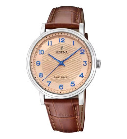 La Montre homme FESTINA, Solar energy, acier et cuir, 20660/2