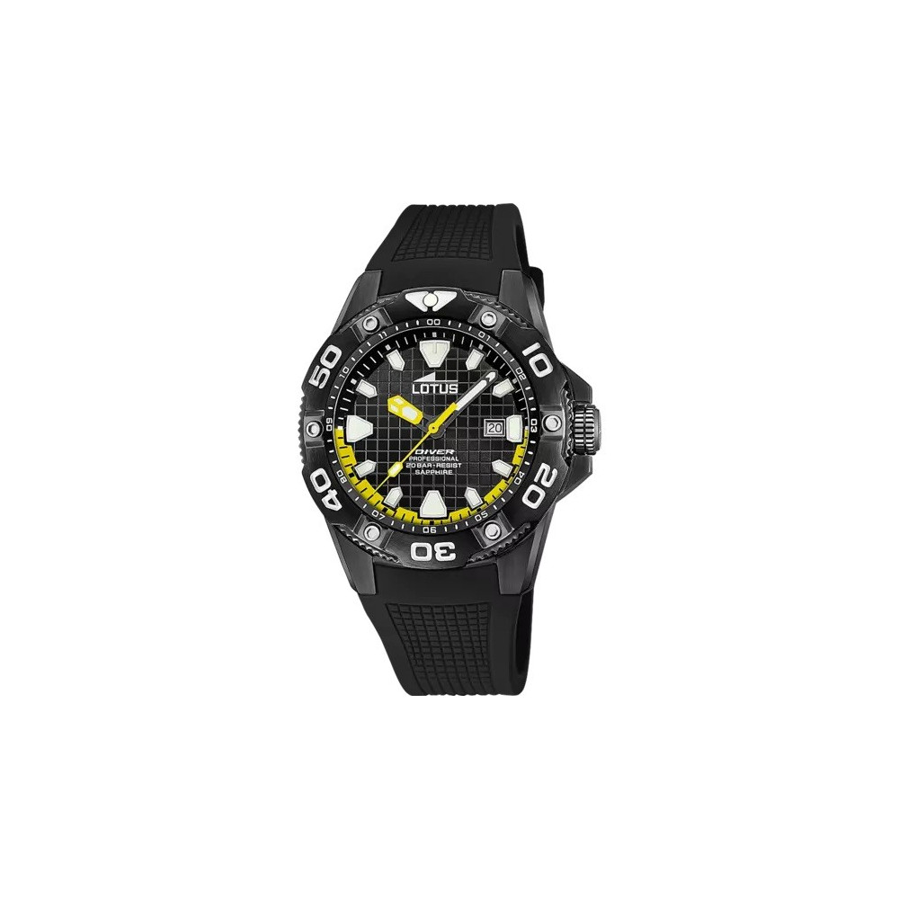 La Montre homme LOTUS, Diver, acier et caoutchouc, 18928/2