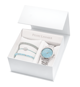 Le Coffret Montre Femme Pierre Lannier, ROXANE, Les interchangeables, acier 376F661