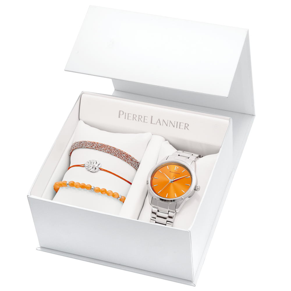 Le Coffret Montre Femme Pierre Lannier, ROXANE, Les interchangeables, acier 376F651