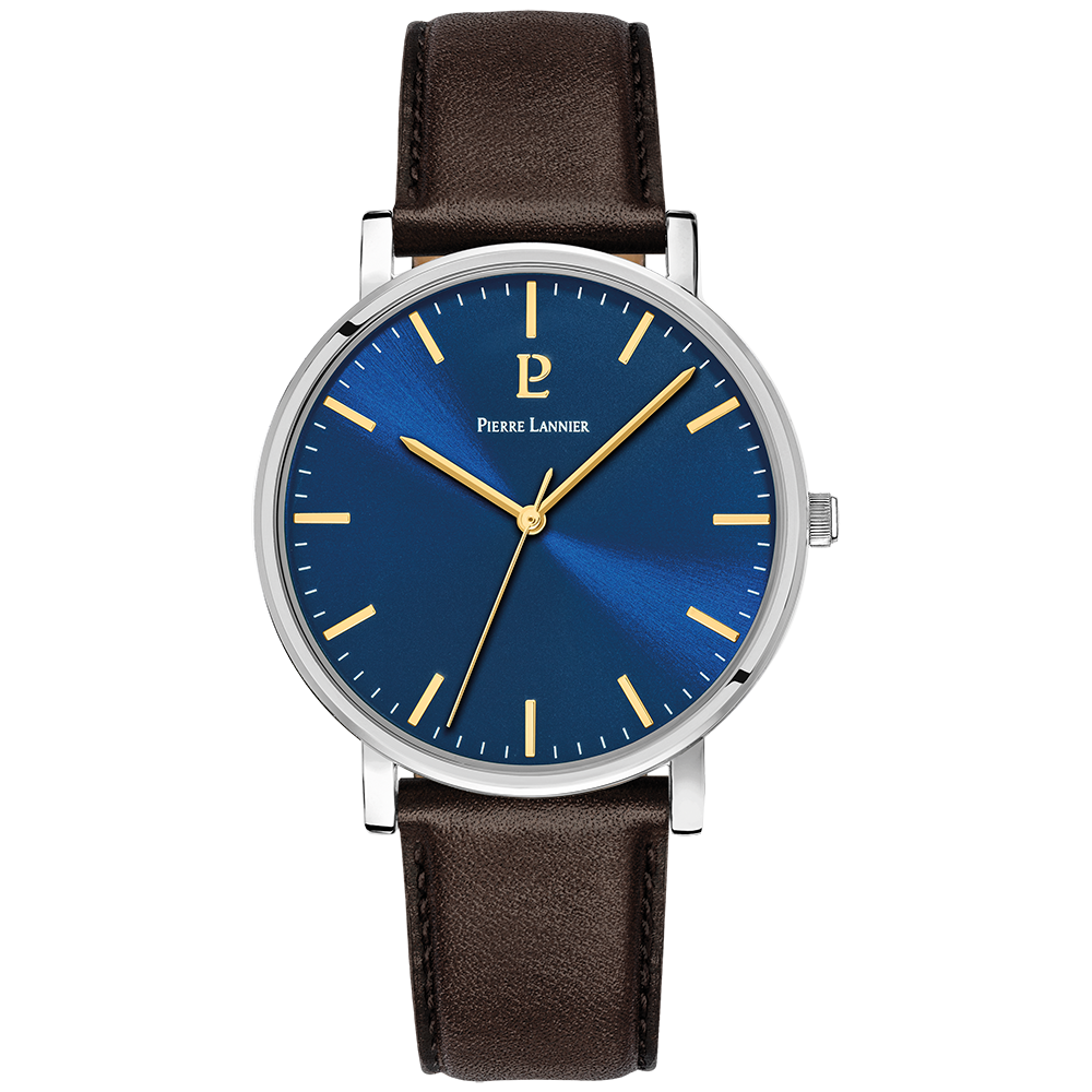 La Montre Homme Pierre Lannier ESSENTIAL, cuir 217G164