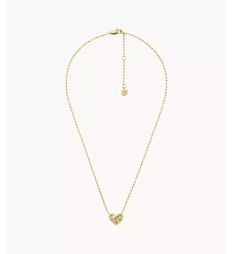 Le Collier Femme FOSSIL, pendentif cœur Sadie All My Love en acier inoxydable, doré, JF04856710