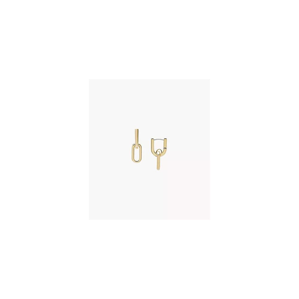 Les Boucles d'oreilles pendantes Femme FOSSIL, Heritage D-Link en acier inoxydable, doré, JF04780710 Les Boucles d'oreilles pendantes Femme FOSSIL, Heritage D-Link en acier inoxydable, doré, JF04780710