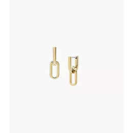 Les Boucles d'oreilles pendantes Femme FOSSIL, Heritage D-Link en acier inoxydable, doré, JF04780710