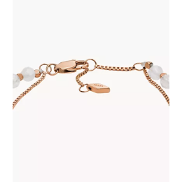 Le Bracelet Femme FOSSIL, All stacked up, en acier doré rose et quartz rose, JF04444791