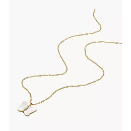 Le Collier Femme FOSSIL, papillon Sutton Radiant Wings en nacre, blanc, JF04424710