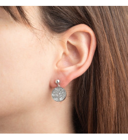 Les Boucles d'oreilles femme, Motif Arbre de vie, Lotus Style, Acier, LS2225-4/1