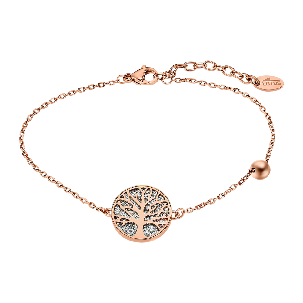 Le Bracelet femme, Motif Arbre de vie, Lotus Style, Acier PVD rose, LS2225-2/2 Le Bracelet femme, Motif Arbre de vie, Lotus Style, Acier PVD rose, LS2225-2/2