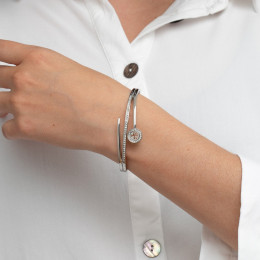 Le Bracelet femme, Lotus Style Bliss, Acier et Cristaux, LS1843-2/5