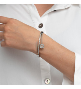 Le Bracelet femme, Lotus Style Bliss, Acier et Cristaux, LS1843-2/5
