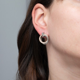 Boucles d'oreilles acier bicolore LOTUS STYLE LS1780-4/2