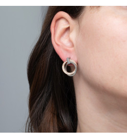 Boucles d'oreilles acier bicolore LOTUS STYLE LS1780-4/2