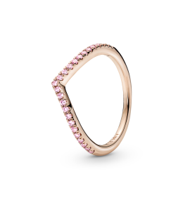 Bague Pandora, Rose Scintillante Vœu, doré or rose 585/1000 186316C02