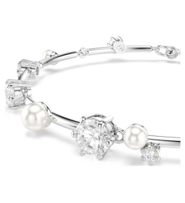 Le Bracelet Swarovski Constella Tennis, Crystal Pearl, Tailles rondes, Blanc, Métal rhodié, 5707511