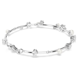 Le Bracelet Swarovski Constella Tennis, Crystal Pearl, Tailles rondes, Blanc, Métal rhodié, 5707511