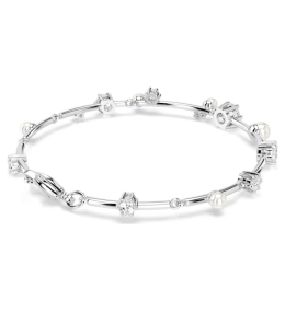 Le Bracelet Swarovski Constella Tennis, Crystal Pearl, Tailles rondes, Blanc, Métal rhodié, 5707511
