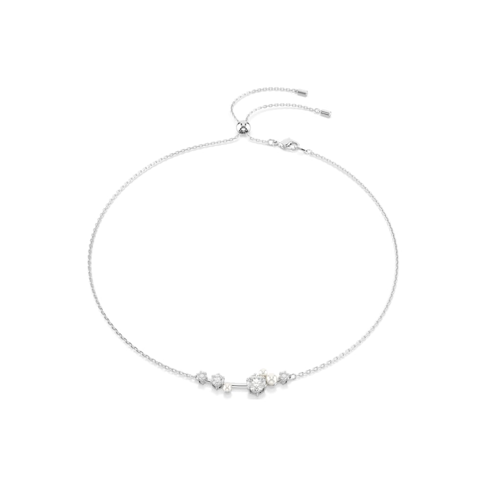 Le Collier Swarovski Constella, Crystal Pearl, Tailles rondes, Blanc, Métal rhodié, 5705626