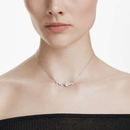 Le Collier Swarovski Constella, Crystal Pearl, Tailles rondes, Blanc, Métal rhodié, 5705626