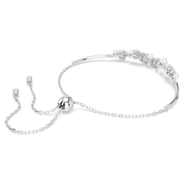 Le Bracelet-jonc Swarovski Constella, Crystal Pearl, Tailles rondes, Blanc, Métal rhodié, 5705618