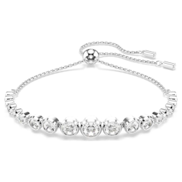Le Bracelet Swarovski Tennis Imber, Diverses tailles rondes, Blanc, Métal rhodié, 5705451