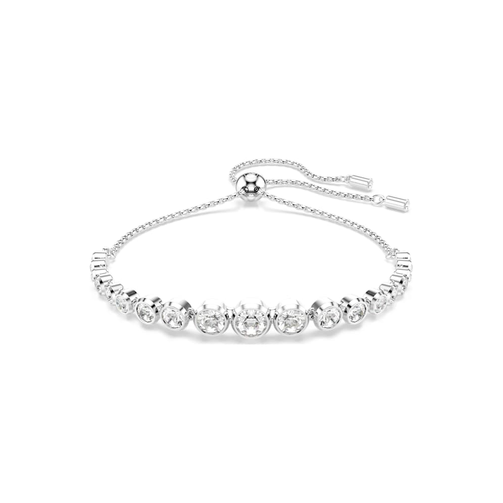 Le Bracelet Swarovski Tennis Imber, Diverses tailles rondes, Blanc, Métal rhodié, 5705451