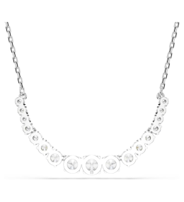 Le Collier pendentif Swarovski, Matrix, Dégradé de tailles rondes, Blanc, Métal rhodié, 5705396