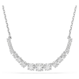 Le Collier pendentif Swarovski, Matrix, Dégradé de tailles rondes, Blanc, Métal rhodié, 5705396