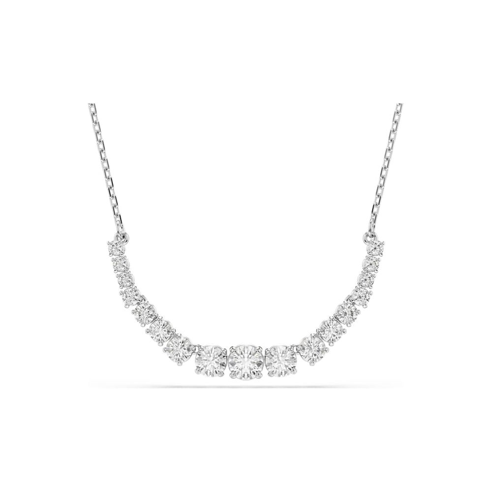 Le Collier pendentif Swarovski, Matrix, Dégradé de tailles rondes, Blanc, Métal rhodié, 5705396