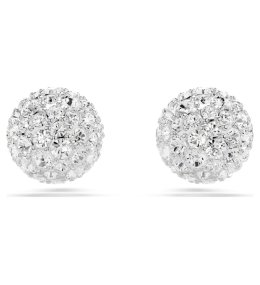 Les Boucles d'oreilles Swarovski, Dextera, Taille ronde, Blanches, Métal rhodié, 5700290