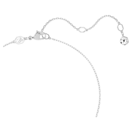 Le Collier pendentif Swarovski, Dextera, Taille ronde, Sphère et cube, Blanc, Métal rhodié, 5700288