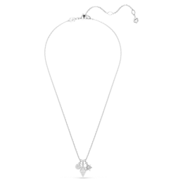 Le Collier pendentif Swarovski, Dextera, Taille ronde, Sphère et cube, Blanc, Métal rhodié, 5700288