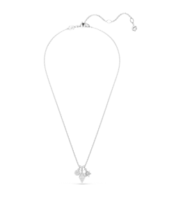 Le Collier pendentif Swarovski, Dextera, Taille ronde, Sphère et cube, Blanc, Métal rhodié, 5700288